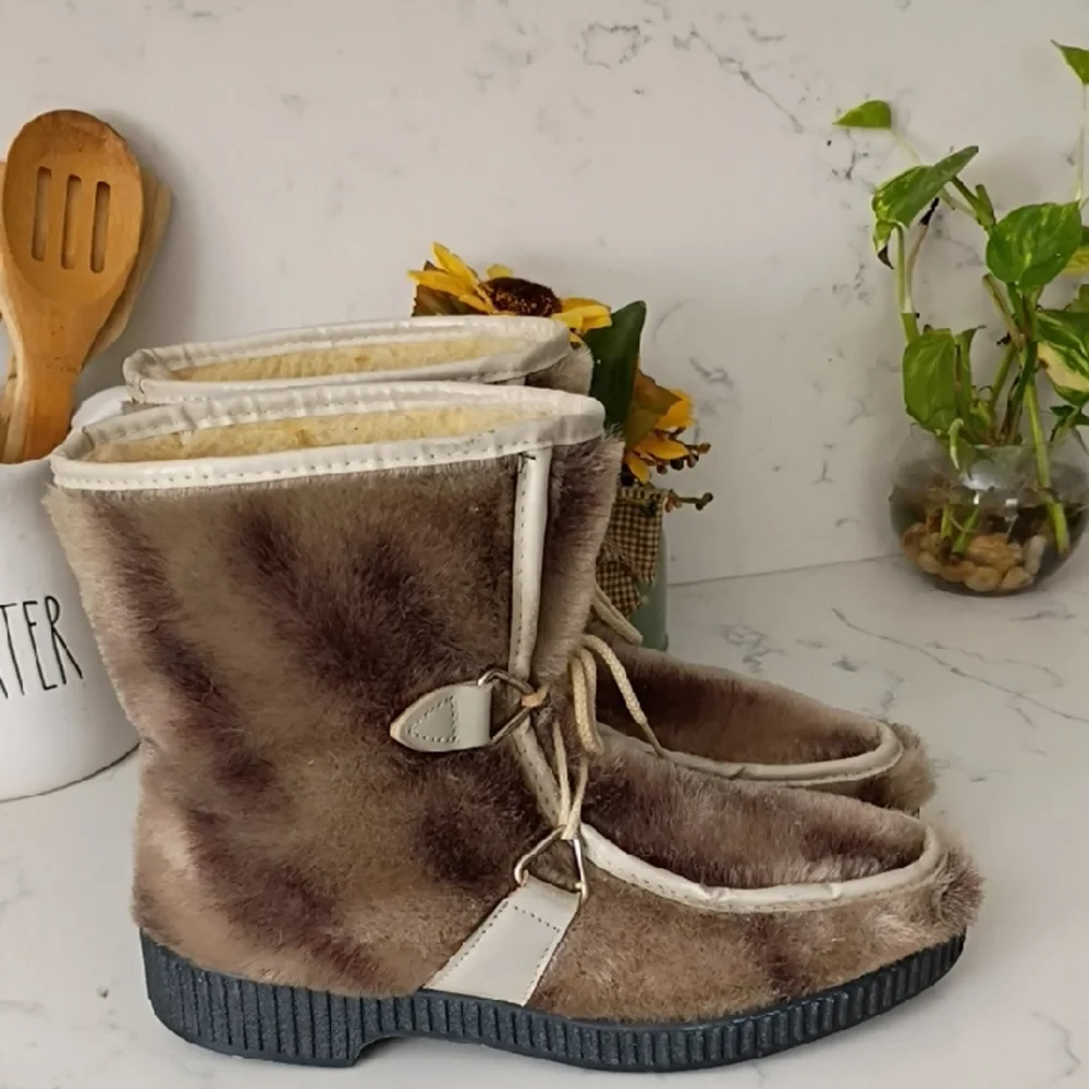 SNOWLAND Faux Fur Winter Boots For Esqui Mens